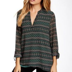 ❤ Democracy geometric green and back design